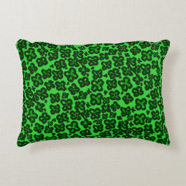 Shamrock Shaped Leopard Print voor Saint Patrick's Accent Kussen