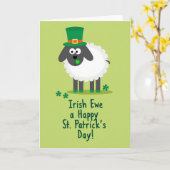 Shamrock Sheep Holiday Card Kaart (Gele Bloem)