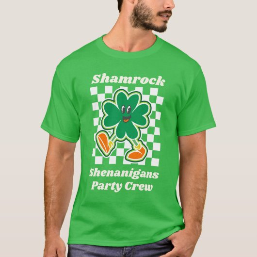 Shamrock Shenanigans Party Crew T-shirt (Voorkant)