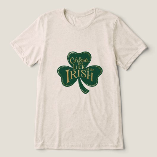 Shamrock Shimmer Tri-Blend Shirt (Design voorkant)