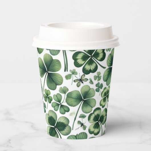 Shamrock Shuffle Papieren Bekers (Achterkant)