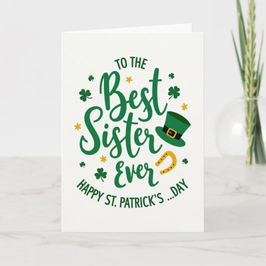 Shamrock Sister St Patricks Card Kaart (Voorkant)