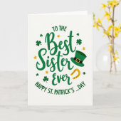 Shamrock Sister St Patricks Card Kaart (Gele Bloem)