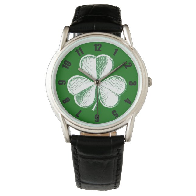 Shamrock Sketch Horloge (Voorkant)