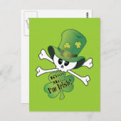 Shamrock Skull Briefkaart (Voorkant / Achterkant)