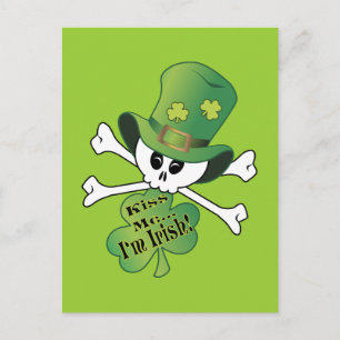 Shamrock Skull Briefkaart