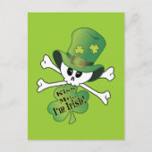 Shamrock Skull Briefkaart (Voorkant)