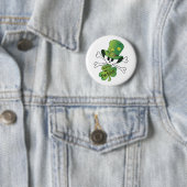 Shamrock Skull Ronde Button 5,7 Cm (In situ)