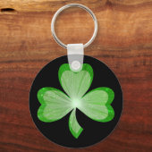Shamrock sleutelhanger black (Voorkant)