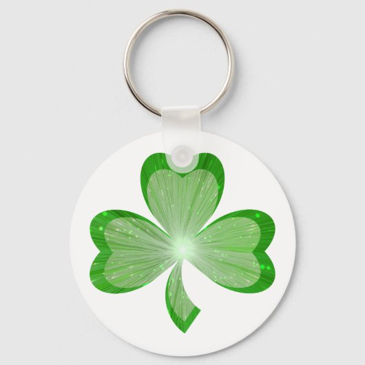 Shamrock sleutelhanger white (Voorkant)