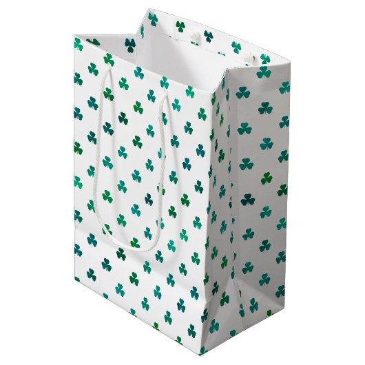 Shamrock Smaragdgroen - Micro Medium Cadeauzakje (Voorkant Gekanteld)