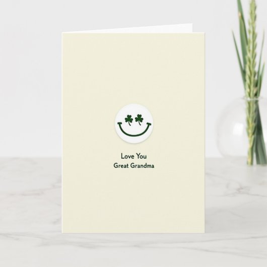 Shamrock Smile Oma Kaart (Voorkant)