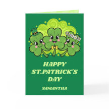 Shamrock Smiles St. Patrick's Dag Kaart
