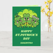 Shamrock Smiles St. Patrick's Dag Kaart (Gele Bloem)