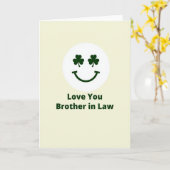 Shamrock Smiling Brother Card Kaart (Gele Bloem)