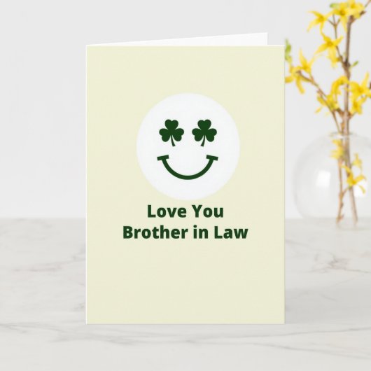 Shamrock Smiling Brother Card Kaart (Gele Bloem)