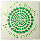 Shamrock Spin (keramische Tegel) Tegeltje (Voorkant)