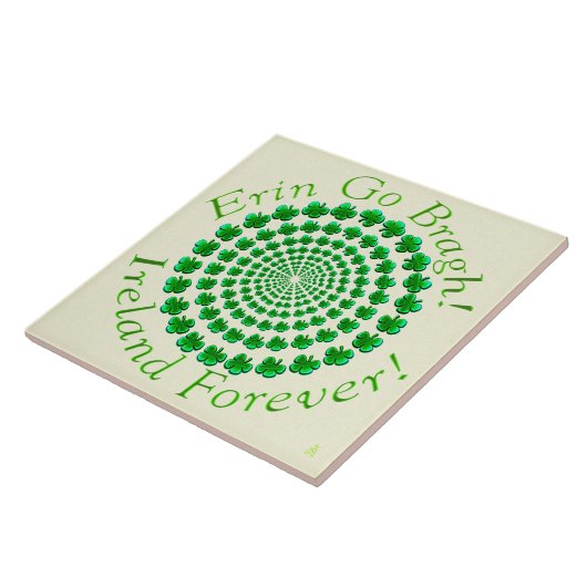 Shamrock Spin (keramische Tegel) Tegeltje (Zijkant)