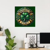 Shamrock Spirit Art Poster (Thuiskantoor)