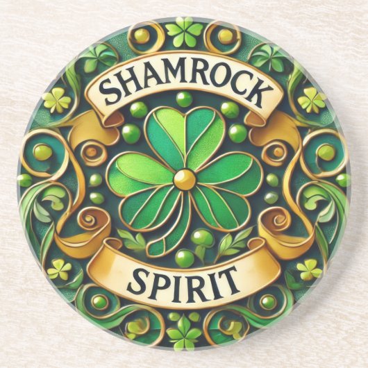 Shamrock Spirit Onderzetter (Voorkant)