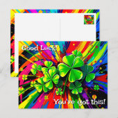 [Shamrock Splash] Regenboog Verfspatten Veel Geluk Briefkaart (Voorkant / Achterkant)