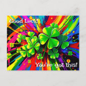 [Shamrock Splash] Regenboog Verfspatten Veel Geluk Briefkaart (Voorkant)