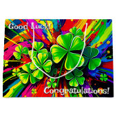 [Shamrock Splash] Regenboogkleuren Paint Splatter Groot Cadeauzakje (Voorkant)