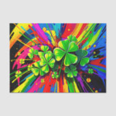 [Shamrock Splash] Regenboogkleuren Paint Splatter Tissuepapier (Voorkant)