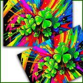[Shamrock Splash] Regenboogkleuren Paint Splatter Tissuepapier