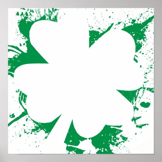 Shamrock Splatter Poster (Voorkant)