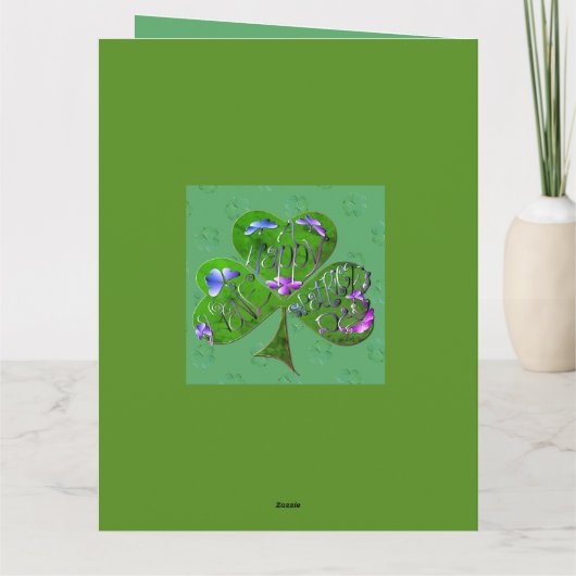 Shamrock St. Patrick Kaart (Achterkant)