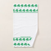 SHAMROCK St Patrick Personalized Scripting WHITE Bad Handdoek (Handdoek)