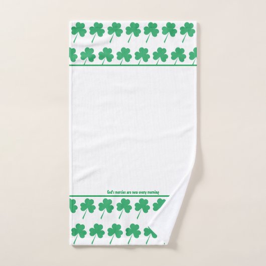 SHAMROCK St Patrick Personalized Scripting WHITE Bad Handdoek (Handdoek)