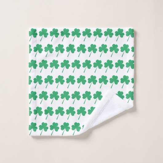 SHAMROCK St Patrick Personalized Scripting WHITE Bad Handdoek (Wasdoekje)