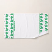SHAMROCK St Patrick Personalized Scripting WHITE Bad Handdoek (Handdoek)