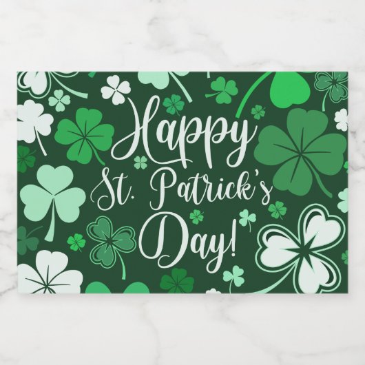 Shamrock St. Patrick Sparkling Wijnetiket (Enkel label)