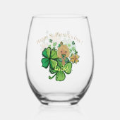 Shamrock ST Patrick Wijnglas Zonder Voet (Voorkant)