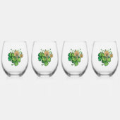 Shamrock ST Patrick Wijnglas Zonder Voet (Achterkant)