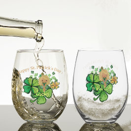 Shamrock ST Patrick Wijnglas Zonder Voet