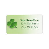 Shamrock St. Patrick's Day 3D Art Etiket (Voorkant)