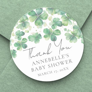 Shamrock St. Patrick's Day Baby Borrel Ronde Sticker