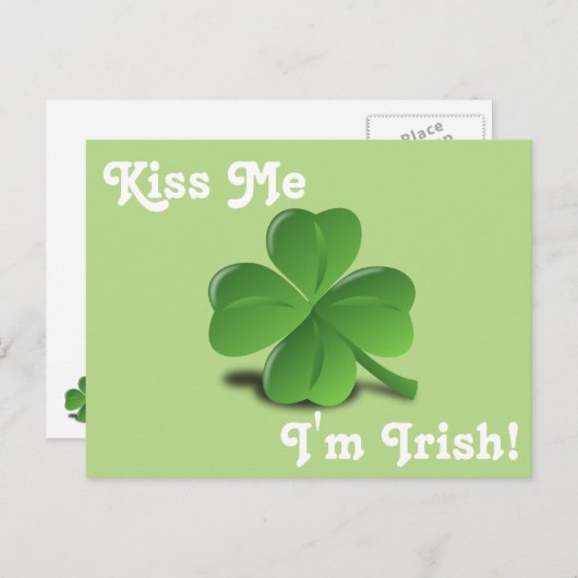 Shamrock St. Patrick's Day Briefkaart (Voorkant / Achterkant)