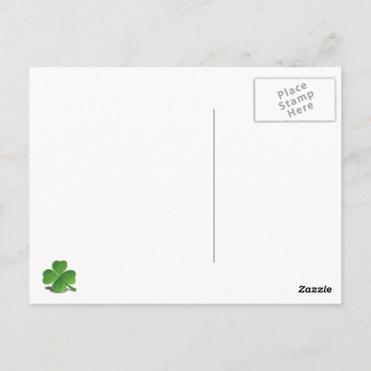 Shamrock St. Patrick's Day Briefkaart (Achterkant)