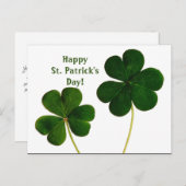 Shamrock St. Patrick's Day Briefkaart (Voorkant / Achterkant)