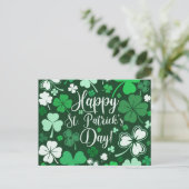 Shamrock St. Patrick's Day Briefkaart (Staand voorkant)
