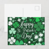Shamrock St. Patrick's Day Briefkaart (Voorkant / Achterkant)