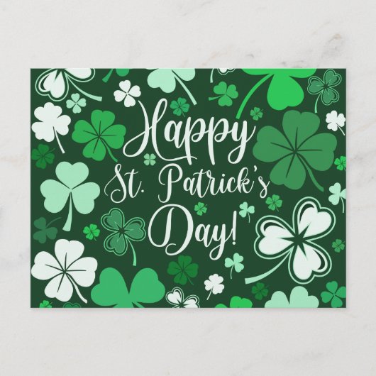 Shamrock St. Patrick's Day Briefkaart (Voorkant)