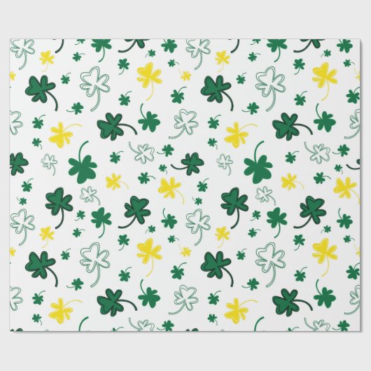Shamrock St. Patrick's Day Cadeaupapier (Vlak)