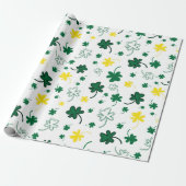 Shamrock St. Patrick's Day Cadeaupapier (Uitgerold)