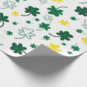 Shamrock St. Patrick's Day Cadeaupapier (Hoek)